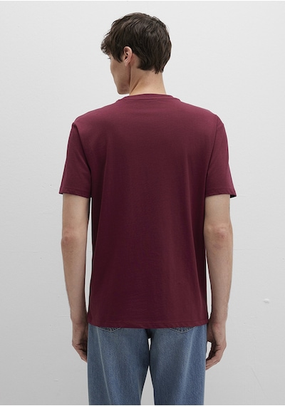 Mavi - Etiket Detaylı Bordo Basic Tişört 0611824-70394 Bordo
