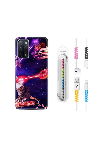 Oppo A55 Kılıf Kablo Koruyuculu War Cats 1819