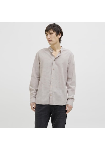 Jack & Jones Erkek Bant Yaka Uzun Kollu Gömlek - Summer - 12269319 Çok Renkli