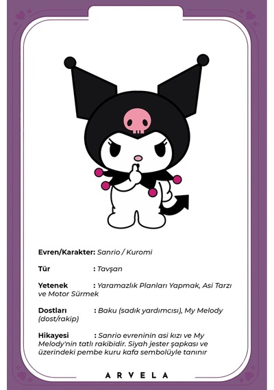 Sanrio Serisi: Kuromi & My Melody & Pochacco Üçlü Set - Eğitici Oyuncak Figür - Orijinal