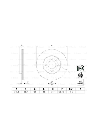 Vw Polo Classic 1.6 1995-2001 Bosch Ön Disk 2 Adet N11.5752