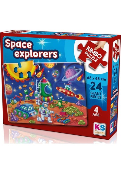 Ks Games Puzzle Space Explorers Jumbo Puzzle 24 Prç. Jp 31011