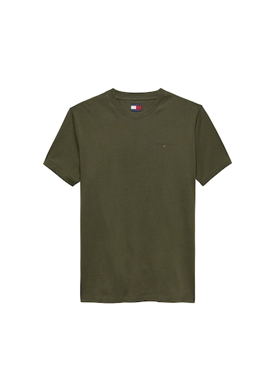Tommy Hilfiger Tjm Slim Linear Chest Pamuklu Haki Erkek T-shirt-12262 Green
