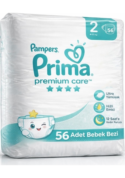 Prima Premium Care Bebek Bezi Beden:2 4-8kg Mini 280 Adet Ekstra 2 Numara