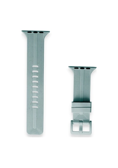 Gld-spt- Newface Apple Uyumlu Watch 38mm Kr408 Çizgili Silikon Kordon - Yeşil