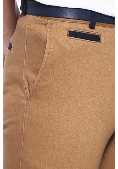Kemeri Renkli Pantolon Taba- Wessi Siyah