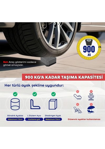 Robot Süpürge Mobilya Ayağı Ve Dolap Yükseltici Ayak Kaydırmaz Ve Yükseltici 4 Lü Gri Kare 4 Cm