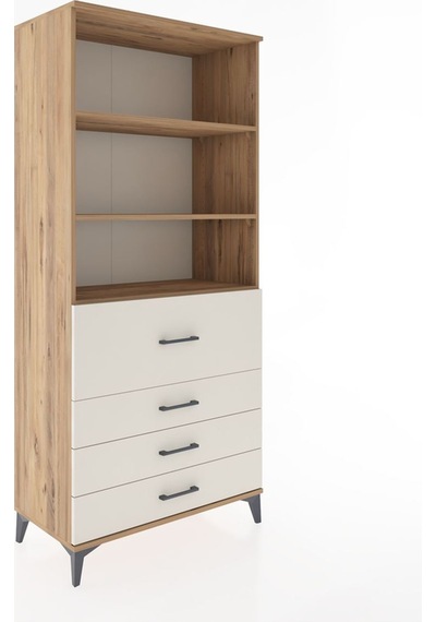 Hyperion Dolap 3 Raflı 4 Çekmeceli 88x44x195 Çam-aytaşı Atlas Çam