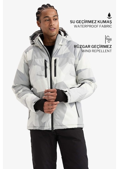 Defacto Defactofit Kayak Montu Su İtici Rüzgar Geçirmez Kapüşonlu Fermuarlı Ultra Korumalı A7116ax25wngr91 Gri-gr91