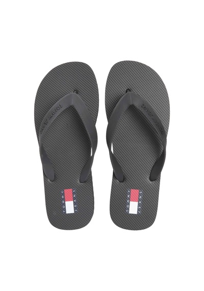 Tommy Hilfiger Erkek Marka Logolu Günlük Kullanıma Uygun Siyah Terlik Em0em01698 Bds