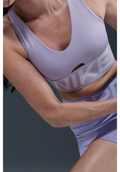 Nike Pro Indy Plunge-support Bra Kadın Spor Bra Lila