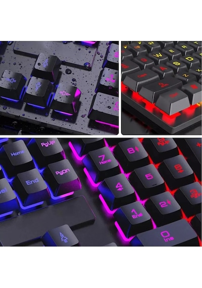 Rutter GK100 RGB LEDIşıklı Kablolu Oyuncu Q Klavye