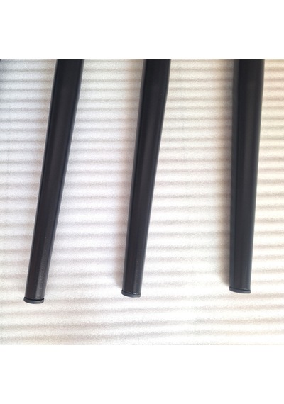 4 Adet Metal Konik Ayak Siyah 72 CM - Açılı Ayak Boru Çapı 5.1 CM