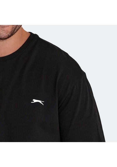 Slazenger KAISER IN Oversize Erkek Oversıze Siyah Tişört