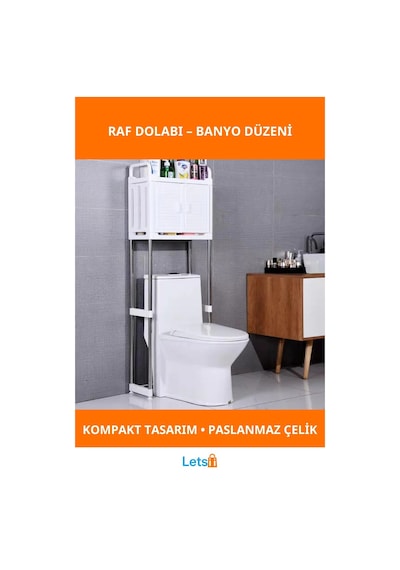 Suya Dayanıklı Fonksiyonel Banyo Düzenleyici Raf Dolabı Çok Renkli