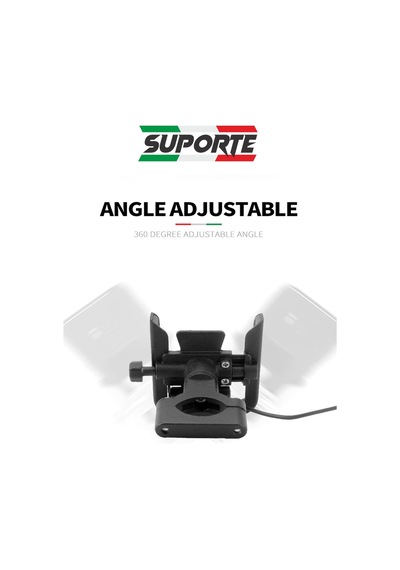 Suporte Motosiklet Telefon Tutucu Usb Şarjlı Alüminyum Alaşım Gidon Bağlantılı