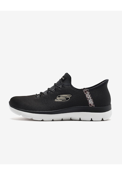 Skechers Summıts - Leopard Chıc Kadın Siyah Spor Ayakkabı 150275 Bkmt Siyah