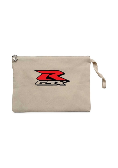 Suzuki GSX-R Logosu Krem Clutch Astarlı Cüzdan / El Çantası Krem