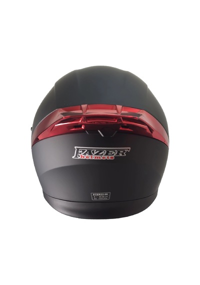 Fazer 965 Çene Açılır Kask Mat Siyah Kırmızı Camlı+güneş Vizörlü Mat Siyah-kırmızı