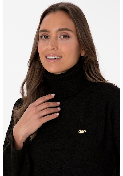 U.S. Polo Assn. Kadın Siyah Boğazlı Kazak 50309658-VR046