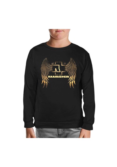 Lord Tshirt Rammstein - Golden Wings Siyah Çocuk Sweatshirt 001