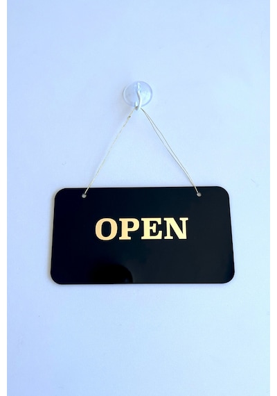 Open / Closed Kapı Tabelası Tüm İşletmeler İçin Şık Ve Sade Tasarım