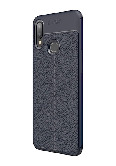 Samsung Uyumlu Galaxy A10S Kılıf Niss Silikon Deri Görünümlünano Glass