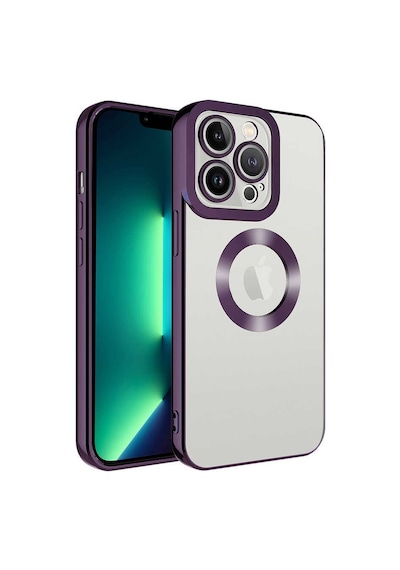 Kilifone - Apple Uyumlu iPhone 13 Pro Max - Kılıf Kamera Korumalı Tatlı Sert Omega Kapak - Derin Mor