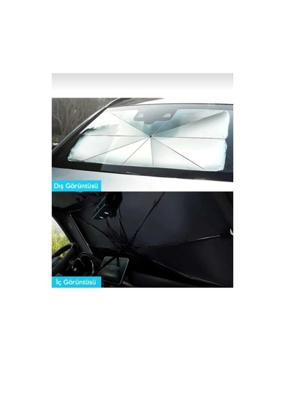 Yclshop Araba Güneş Gölge Koruyucu Şemsiye Oto Ön Cam Güneşlik