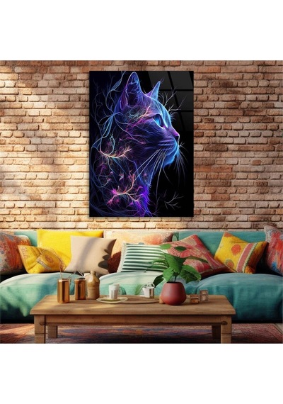 Gerçek Cama Baskı Sanat Temalı Tekli Cam Tablo 432 S394