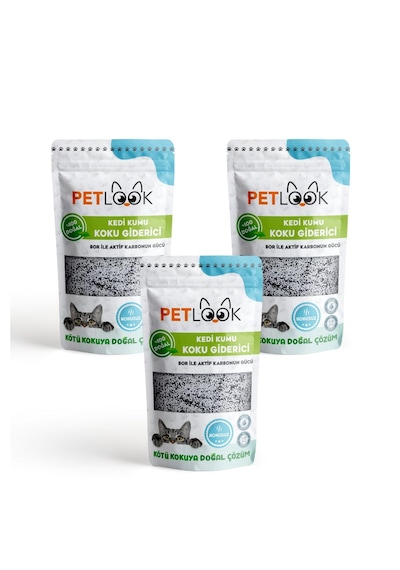 Petlook Active Carbon Kedi Kumu Koku Giderici Kokusuz 3 x 300 G