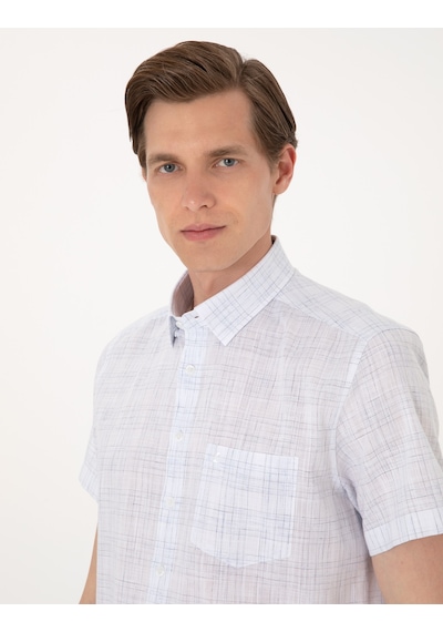 Pierre Cardin Erkek Mavi Gömlek Kısa Kollu 50304523-vr036 Mavi