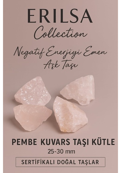 Sertifikalı Pembe Kuvars Doğal Taş Kütle 25 30 Mm Aşk Ve Pozitif