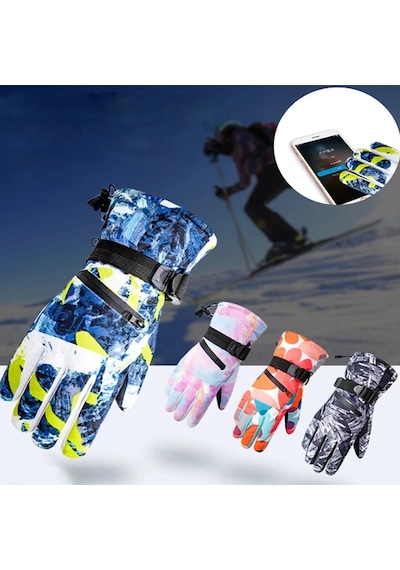 Ultralight Su Geçirmez Unisex Dokunmatik Kayak Snowboard Eldiveni Çok Renkli