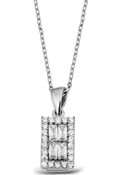 Argentum Concept - Baget Taşlı Gümüş Dörtgen Kolye - N141001