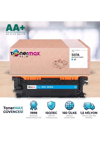 Hp 507a Ce401a Mavi Uyumlu Toner Aa Plus / Laserjet Enterprise 500 M551 / M575 / Pro 500 M570
