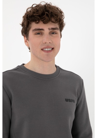U.S. Polo Assn. Erkek Regular Fit Bisiklet Yaka Antrasit Sweatshirt 50292362-VR006