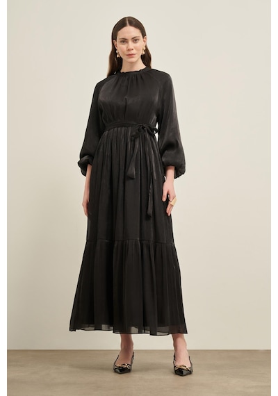 FTZ Women Ftz Ornagze Elbise Siyah 31018 Siyah