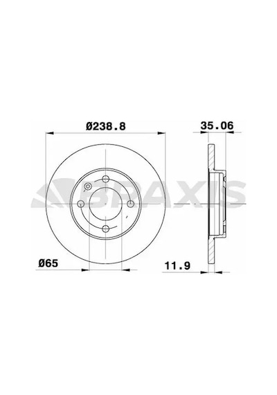 Vw Polo Classic Fren Diski On 1996-2002 Braxıs Ae0052 2adettir