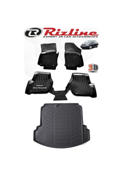 Rizline Volkswagen Jetta 2005-2011 3D Paspas+Bagaj Havuzu Seti