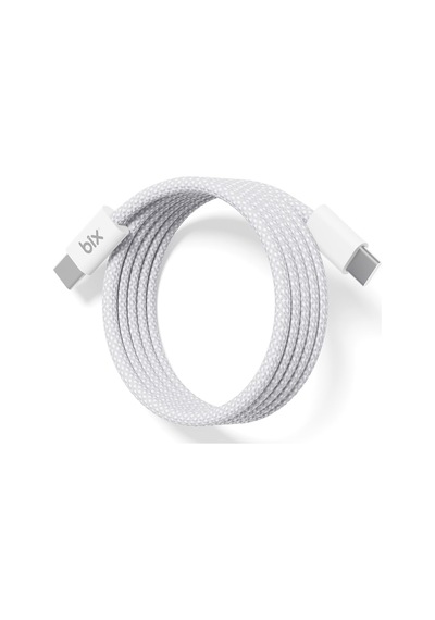 T4cc 65w Usb-c To Usb-c Manyetik Tasarımlı Örgülü Hızlı Şarj Ve Data Kablosu 1 Metre Beyaz