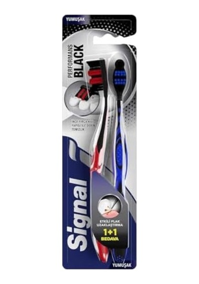 Diş Fırçası Performance Black 2 Kat Yumuşak 31 Gr 1+1 Açık Ahşap