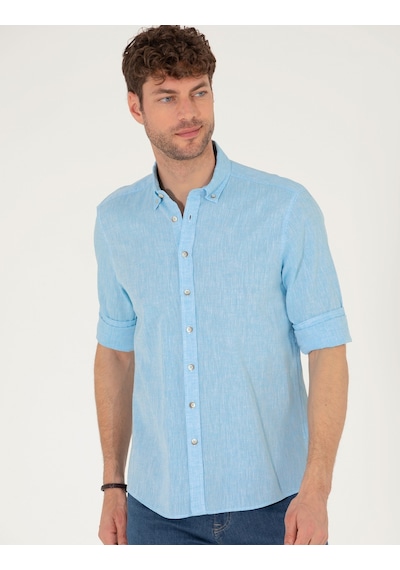 Pierre Cardin Erkek Aqua Gömlek Desenli 50265119-vr007 Aqua
