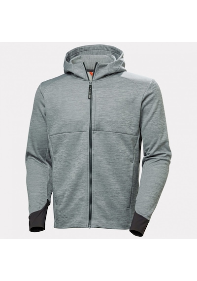 Tech Hooded Midlayer Jacket - Grey Melang - Xl Gri