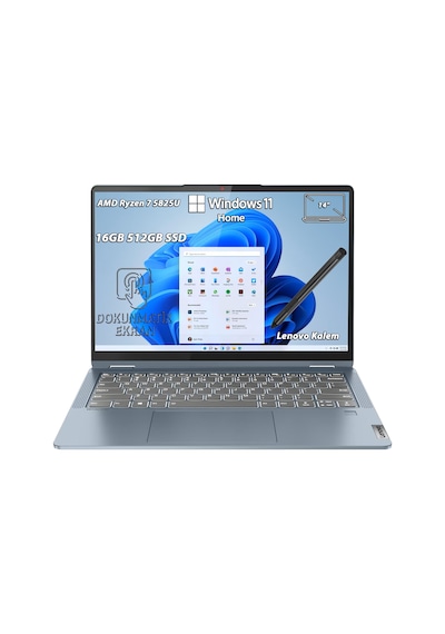 Lenovo IdeaPad Flex 5 14ABR8 82XX00FKTX R7-5825U 16 GB 512 GB SSD 14" W11H Dizüstü Bilgisayar