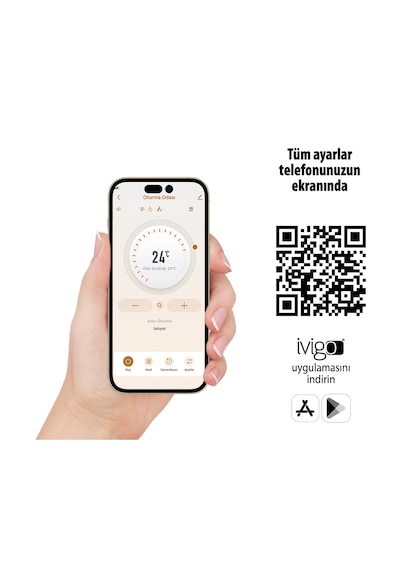 İvigo EPK4590W20B 2000 W Wifi Uzaktan Erişimli Konvektör Isıtıcı