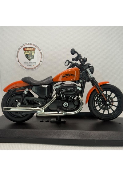 Harley Iron 883 Cruiser Chopper 1:12 Turuncu Diecast Motosiklet