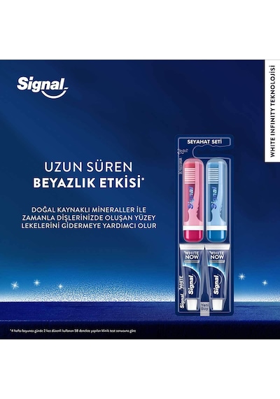 Signal White Now Diş Macunu 14ml+fırça Seyahat 2li Set