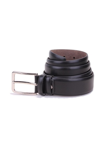 Dagoster Dmk26-302 Siyah 3,5 Cm Suni Deri Erkek Kemer Siyah