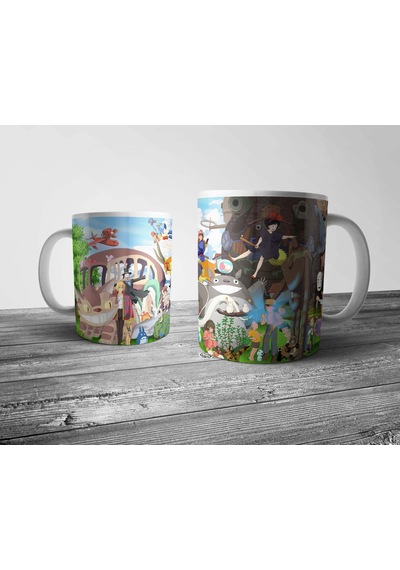 Studio Ghibli Kupa Bardak Hayao Miyazaki. Totoro. Kiki. Ponyo